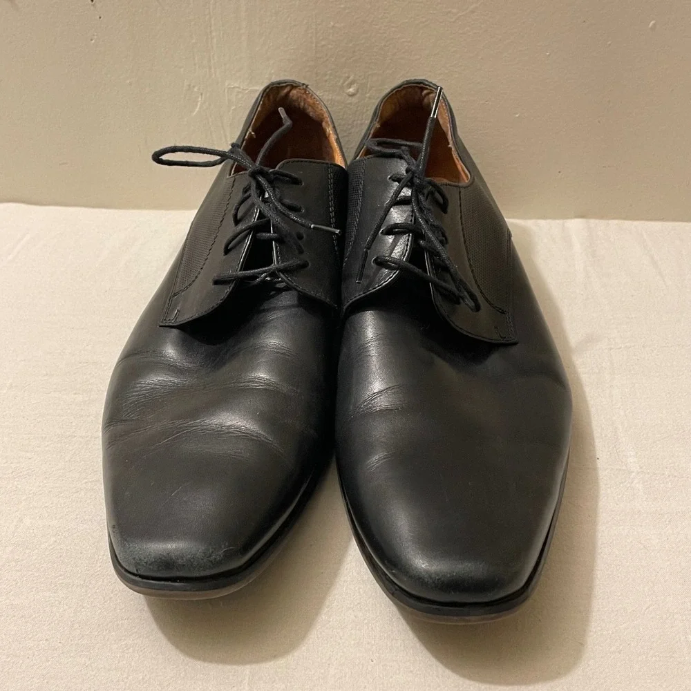 Florsheim Mens‎ Size 10.5D Black Leather Lace Up Dress Shoes
